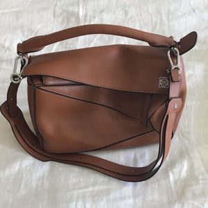 Authentic Loewe Puzzle Bag, Tan